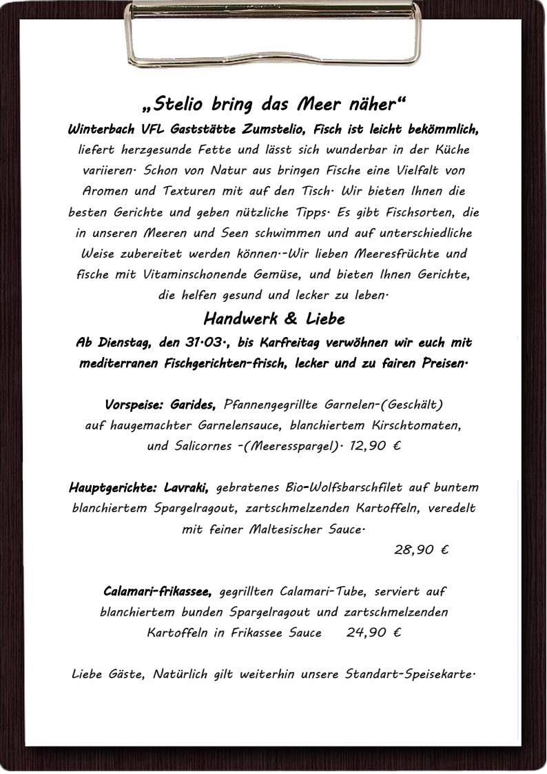 Jeden Donnerstag ist Fischtag