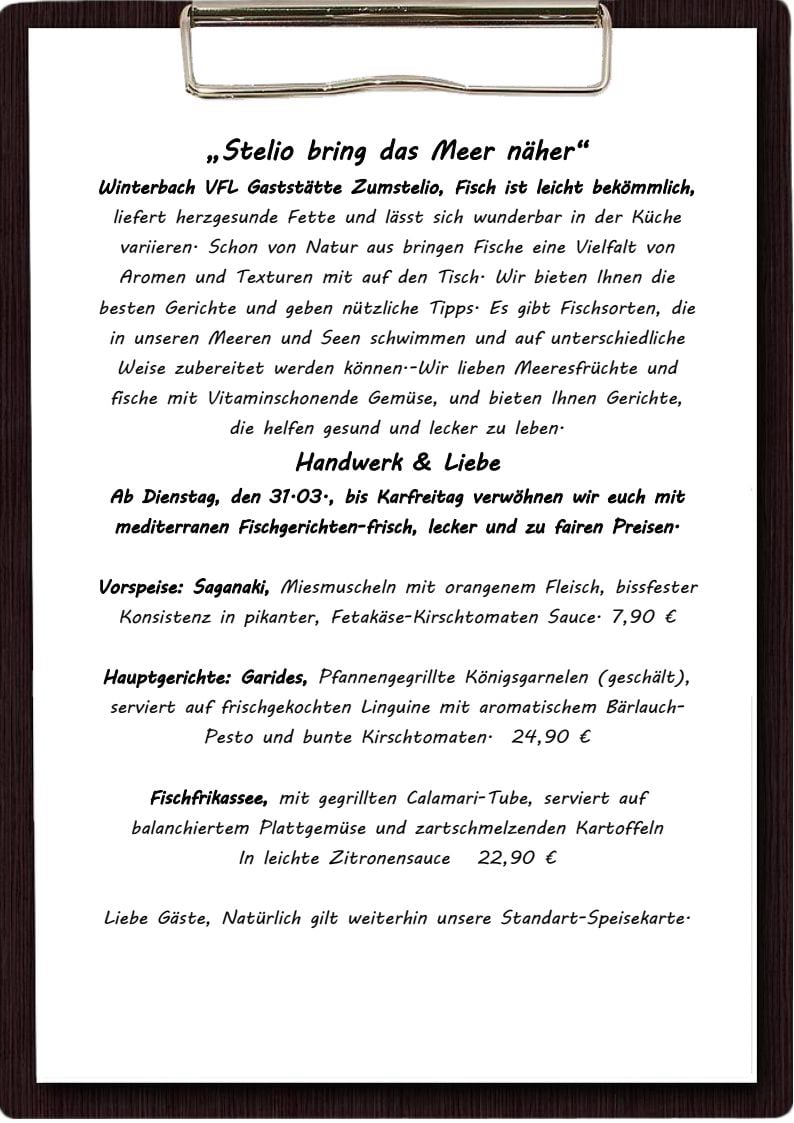 Jeden Donnerstag ist Fischtag